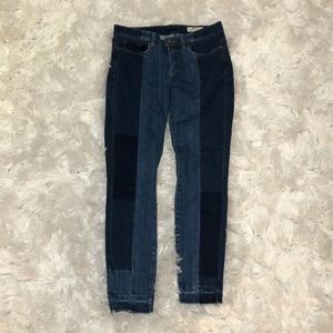 Two toned denim jeans